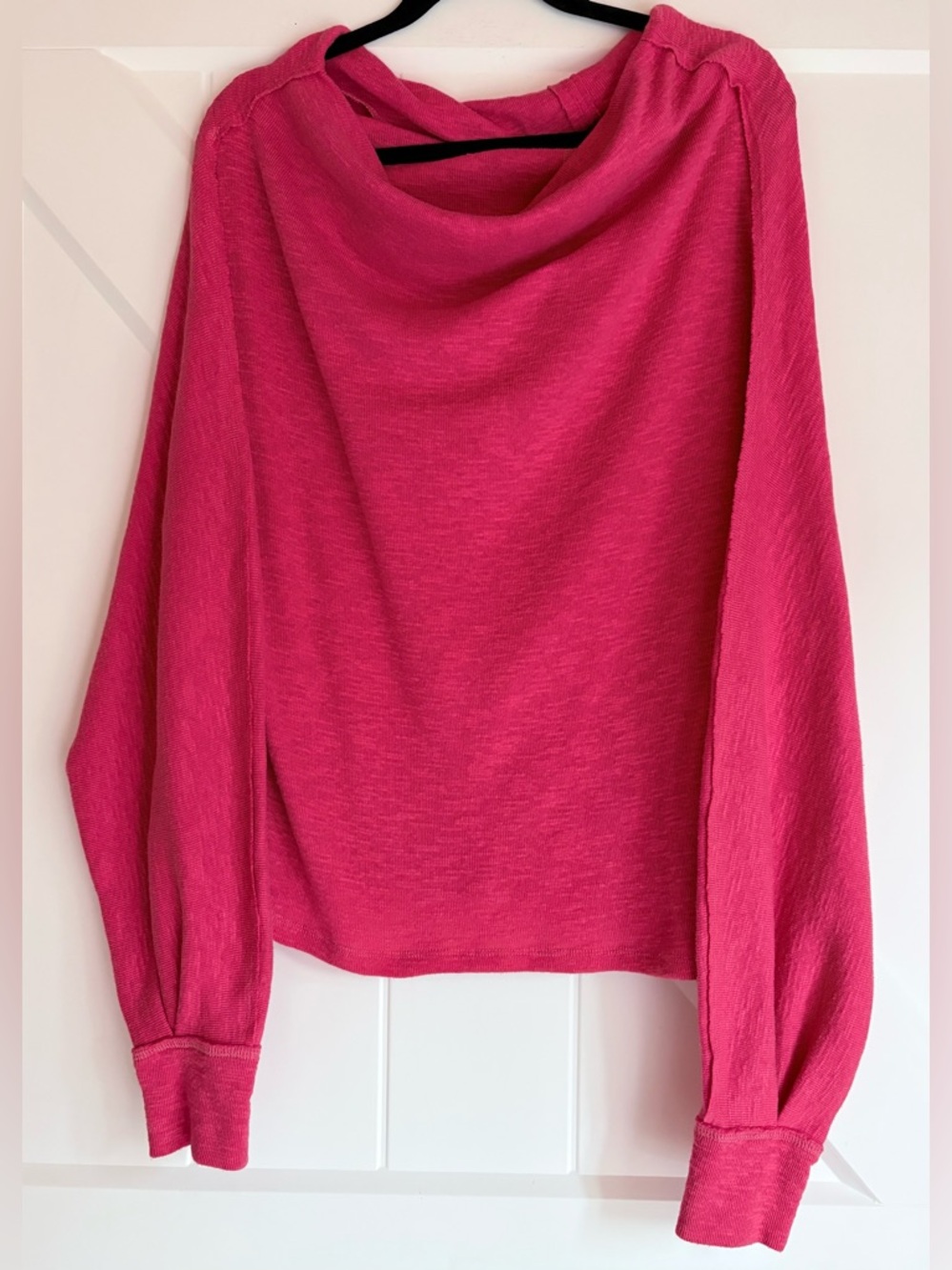 Free People FP We The Free Cowl Neck Top Red Pink M